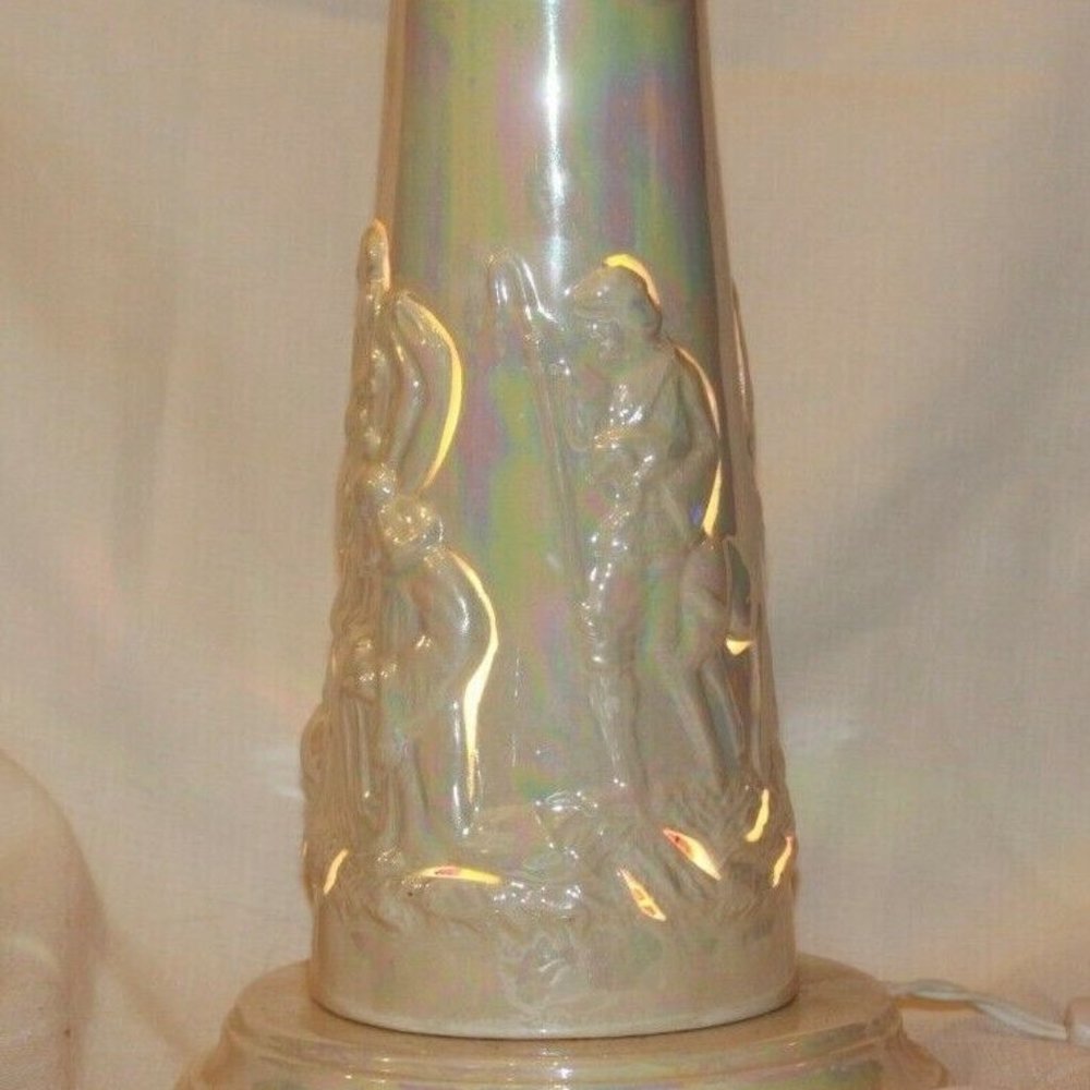 Rare 1982 Vintage Atlantic Mold Ceramic Christmas Lighted NATIVITY SCENE